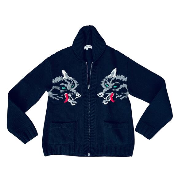 YMC YOU MUST CREATE ZIP UP CARDIGAN SWEATER SIZE MEDIUM